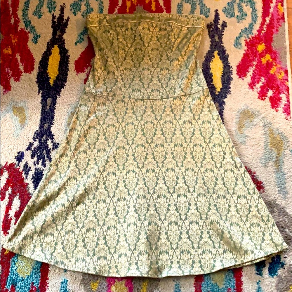Green and Gold Cocktail Dress Size 11.